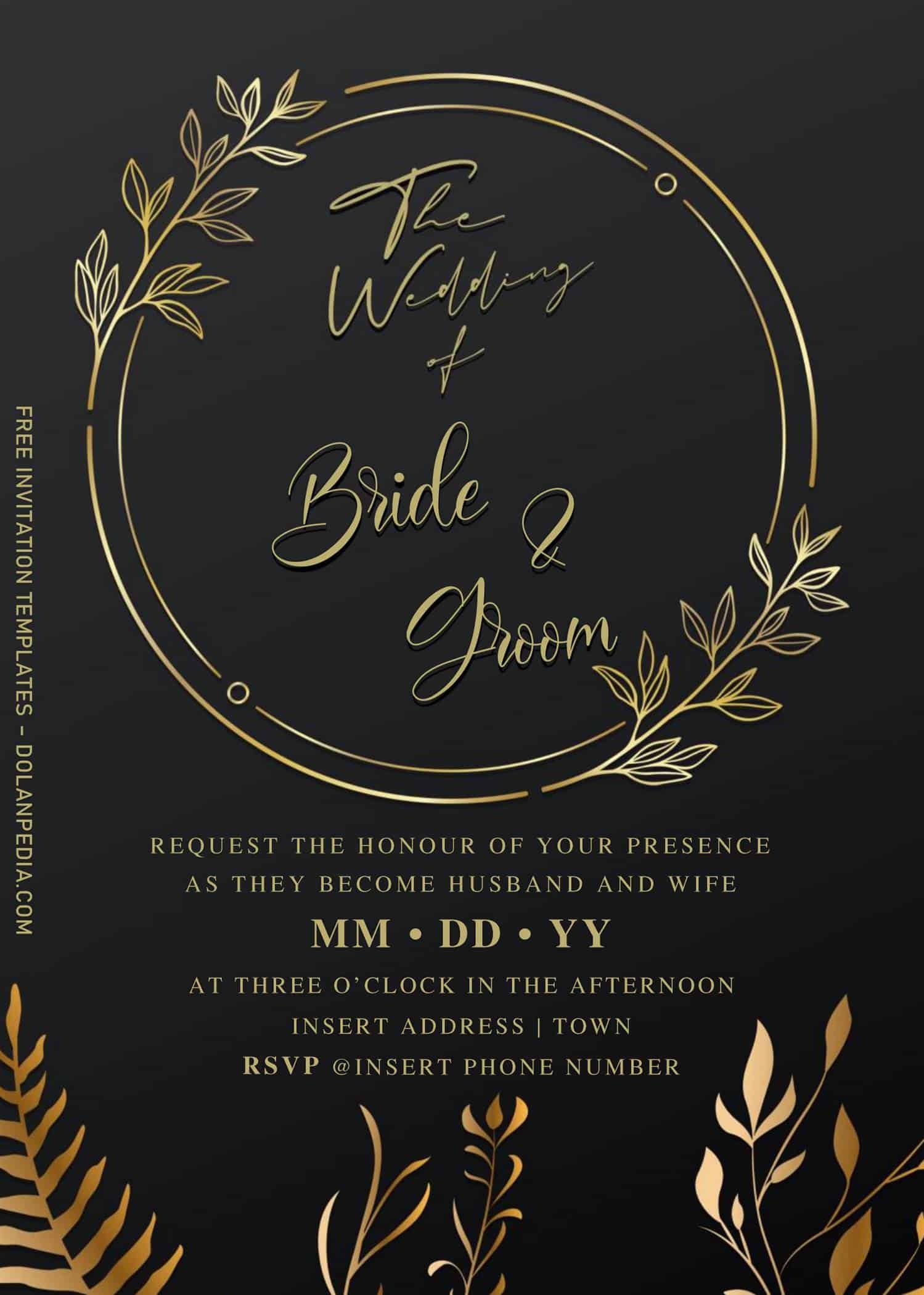 Gold Invitation Template Free Nisma Info