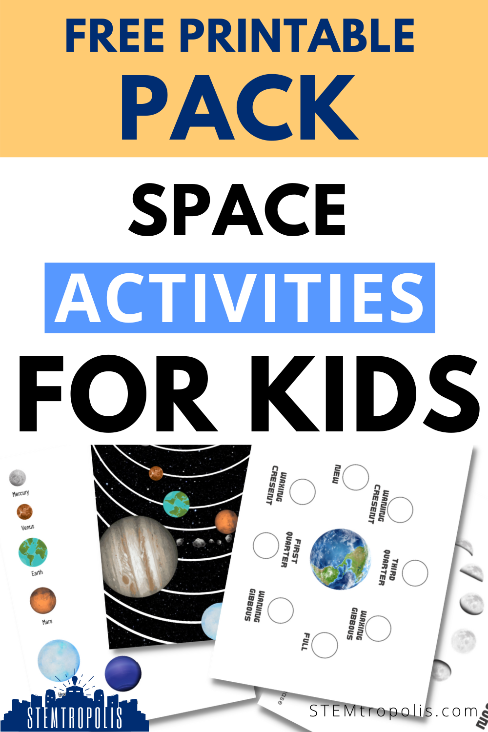 Grab Your FREE Printables Space Activities For Kids And Astronomy