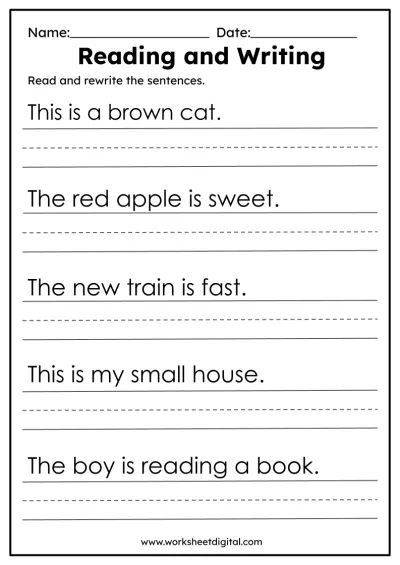 Grade 1 English Worksheet Digital Worksheets Library
