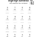 Grade 1 Subtraction Worksheets Creativeworksheetshub Subtraction