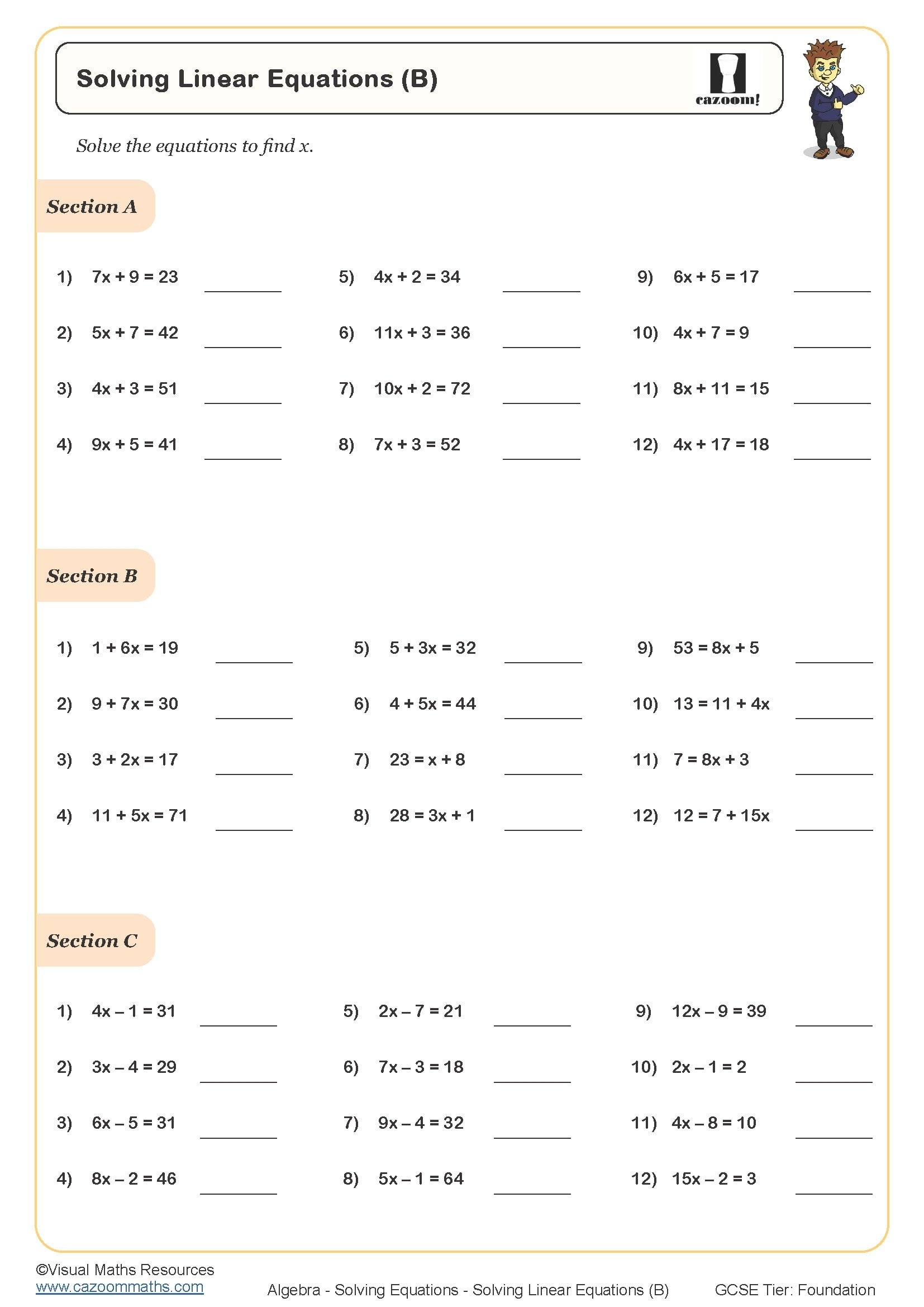 Grade 7 Maths Worksheets Term 1