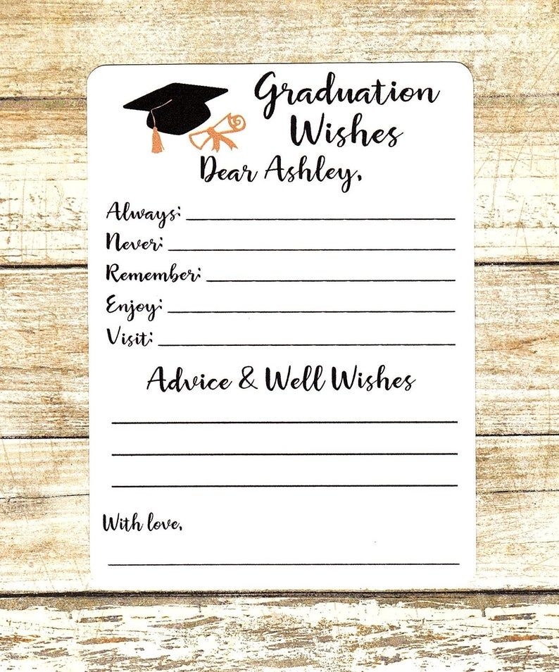 free printable advice cards for graduation
