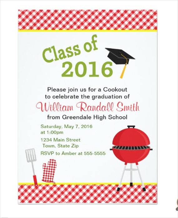 Graduation Bbq Party Invitation Wording Frameimage
