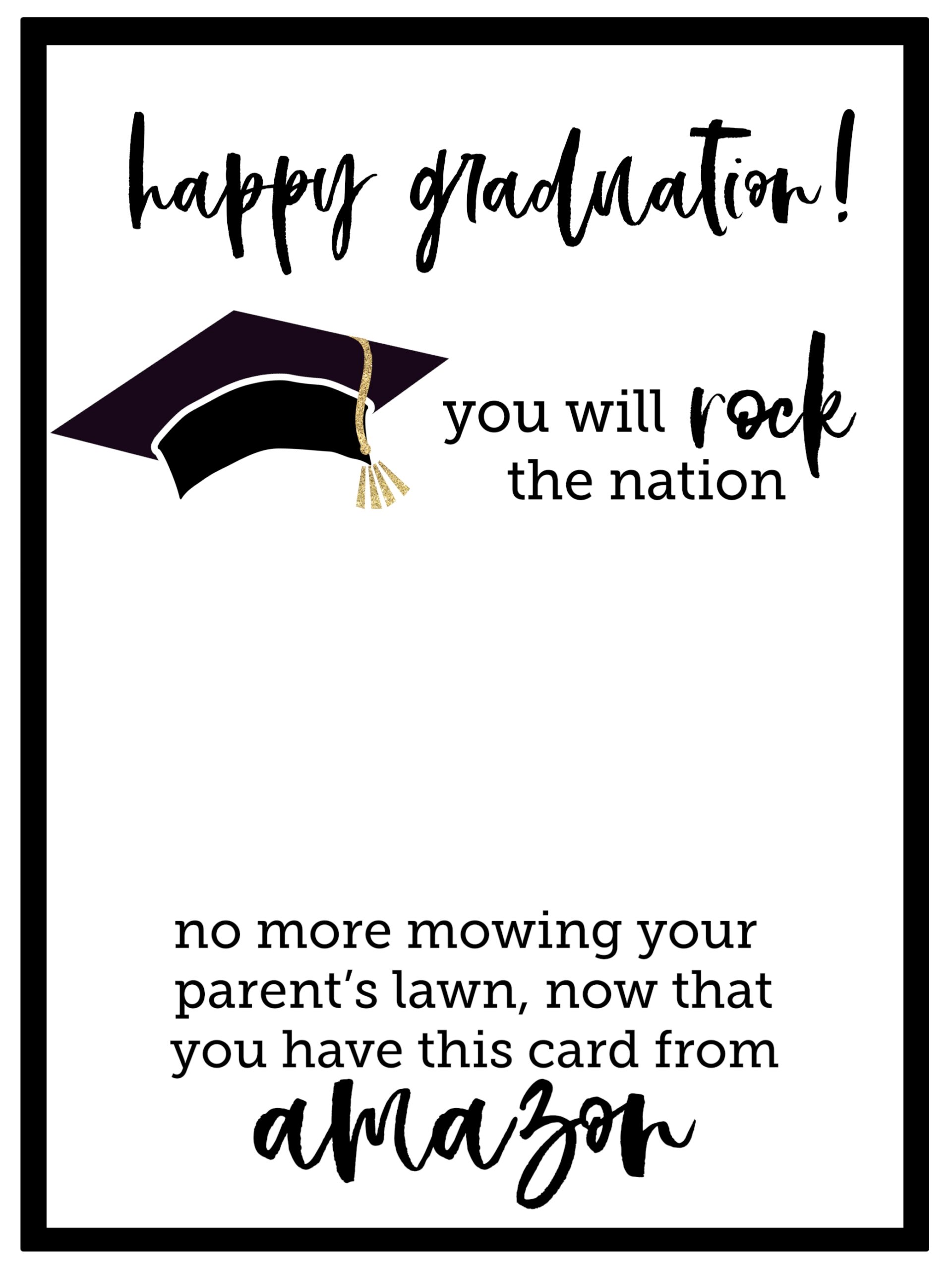 free graduation printable cards