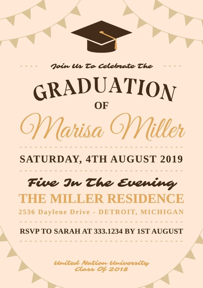 Graduation Ceremony Invitation Letter Template Infoupdate