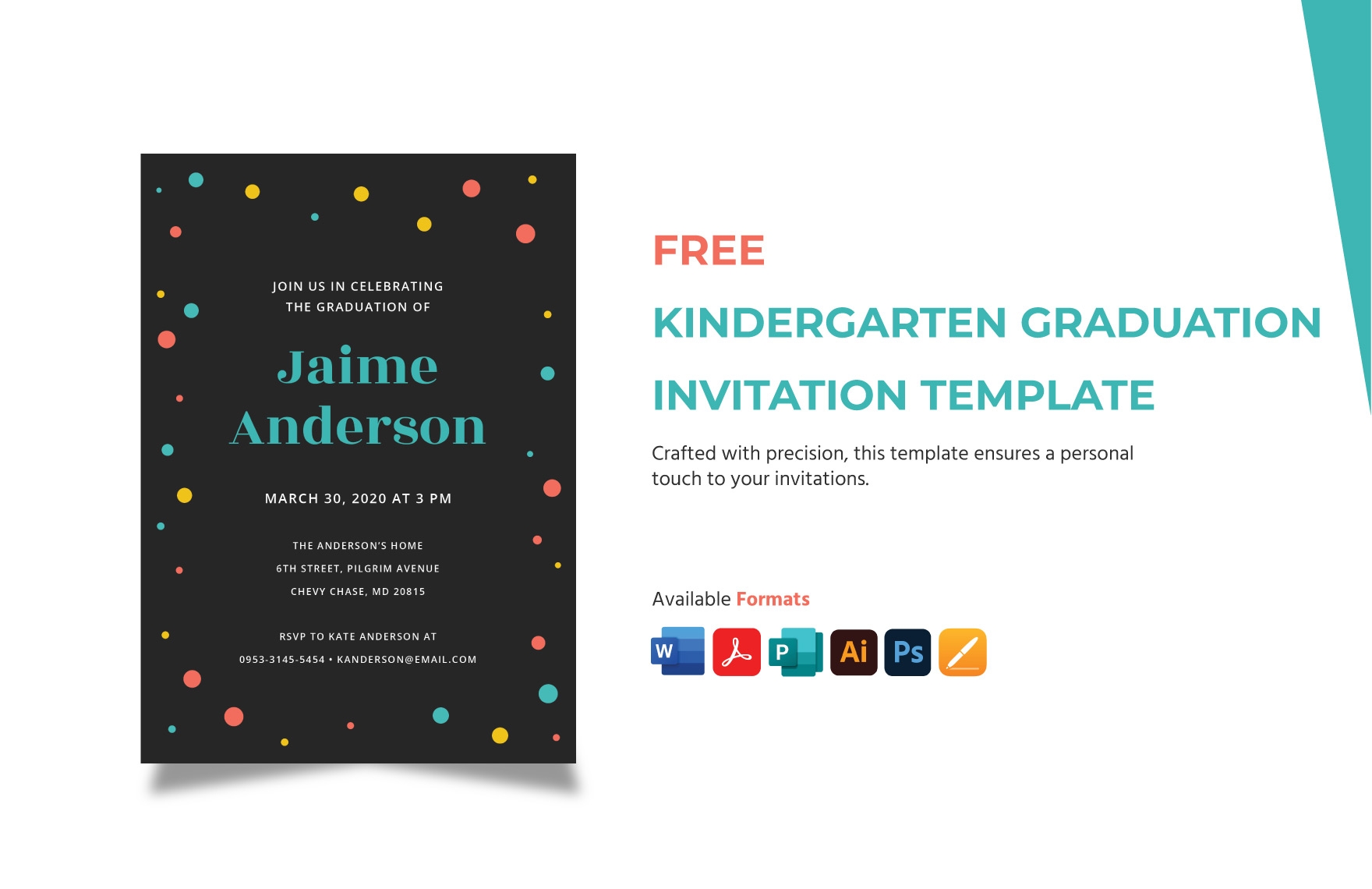 Graduation Invitation Template In Word Publisher Illustrator PSD 