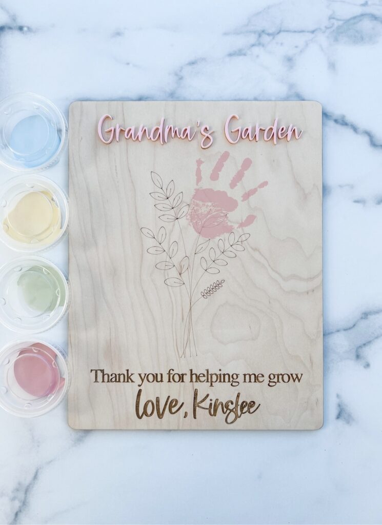 Grandma 39 s Garden Hand Print Kit Mother s Day Sign Mother s Day Gift