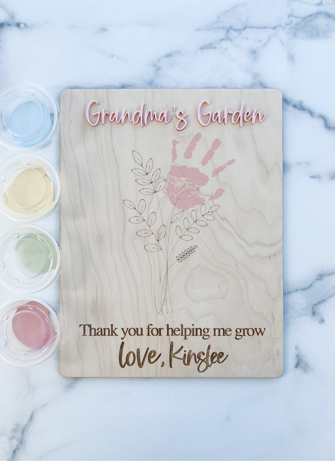 Grandma 39 s Garden Hand Print Kit Mother s Day Sign Mother s Day Gift 