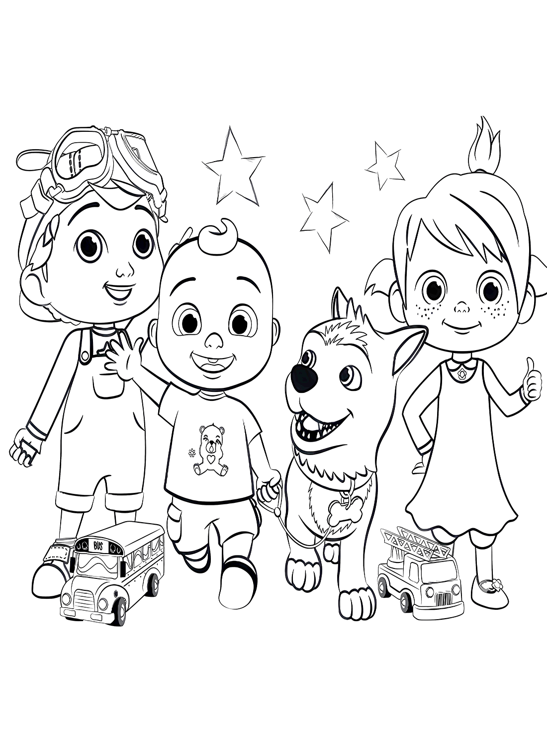 Grandma And Grandpa Cocomelon Coloring Page Free Printable Coloring Pages