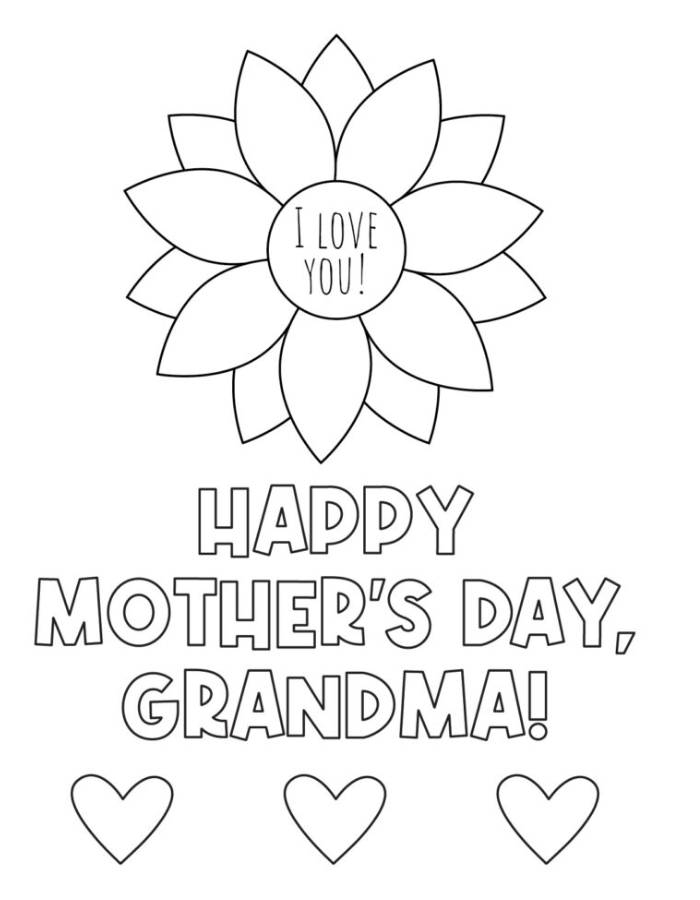 Grandma Mothers Day Coloring Page Coloringus