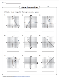 graphing linear inequalities worksheet