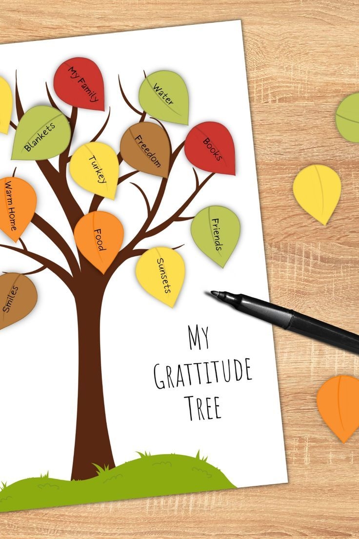 Gratitude And Thankful Tree Thanksgiving Thankful Craft Cut And 