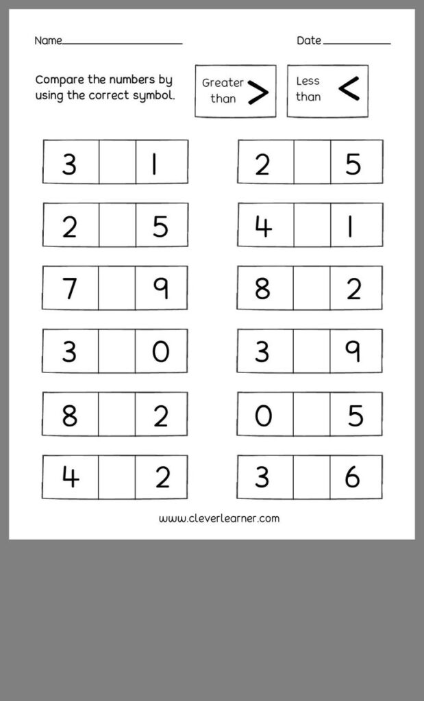 Greater Than Less Than Interactive Worksheet In 2024 Kindergarten