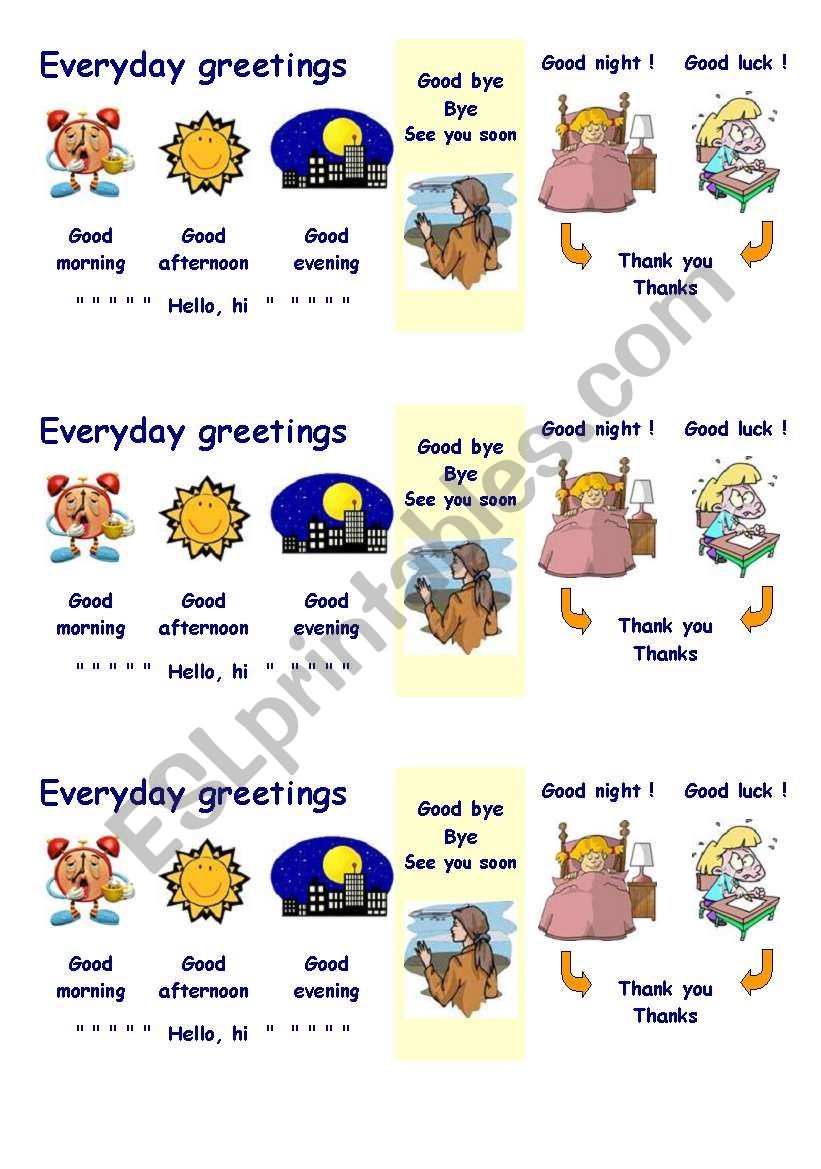 Greetings Worksheet Printable Word Searches