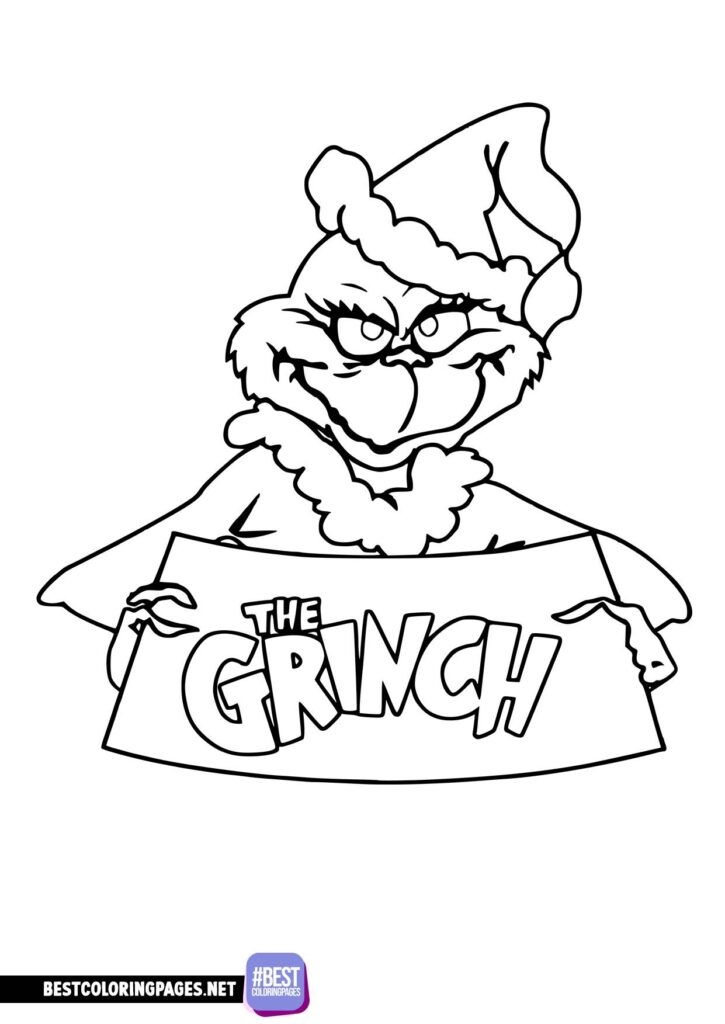 Grinch Coloring Pages Free Printable Coloring Pages
