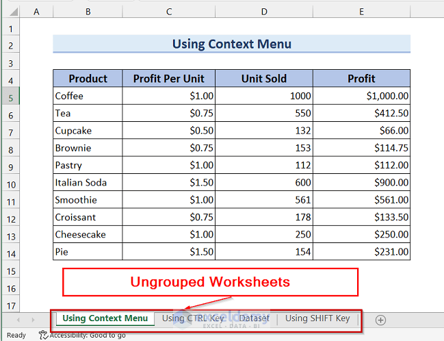 Group And Ungroup Worksheets In Excel Excel Unlocked Worksheets Library