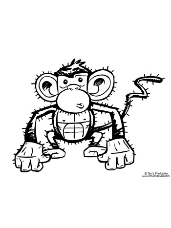 Grumpy Monkey Coloring Page Tim 39 s Printables