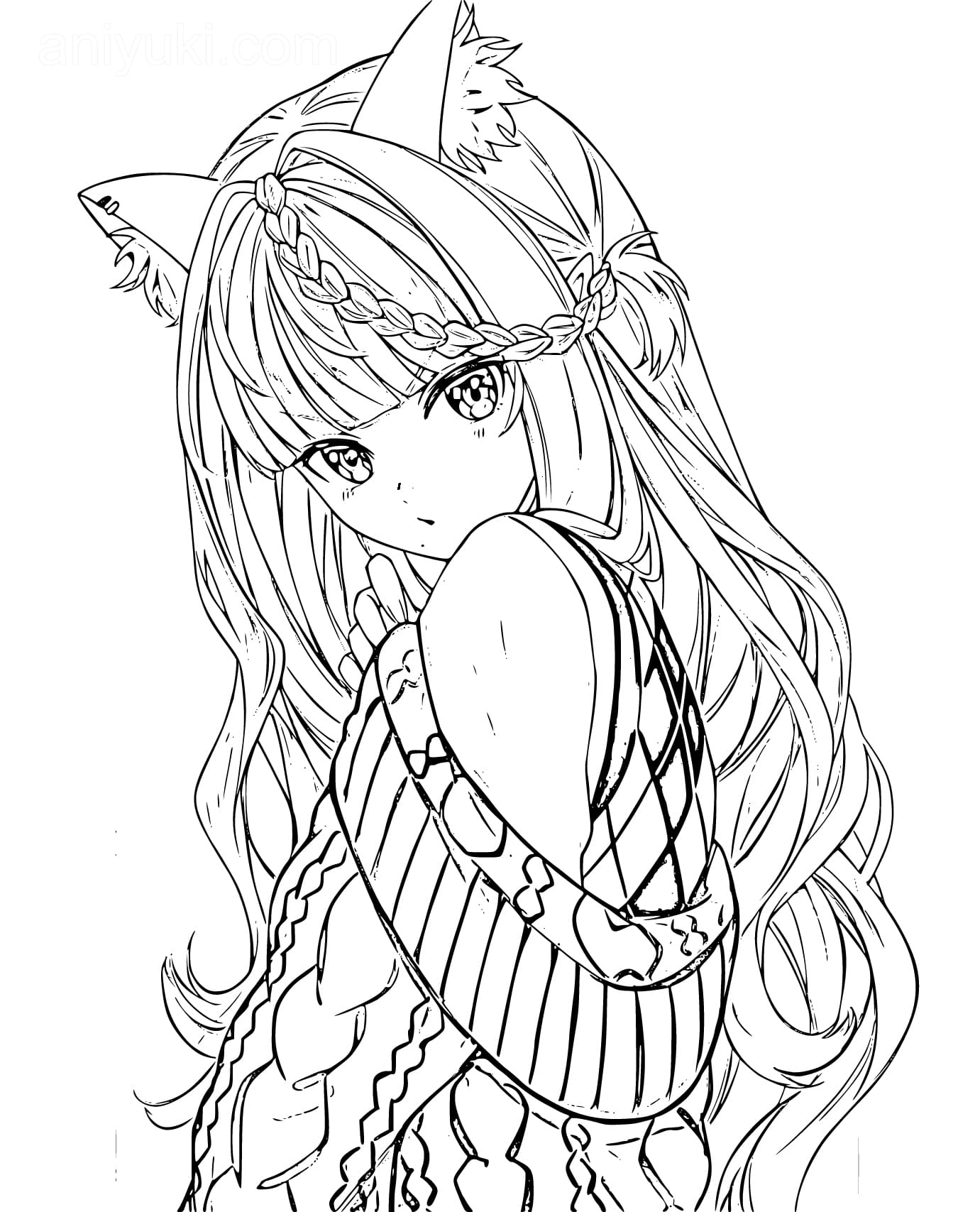 Hair Anime Coloring Pages