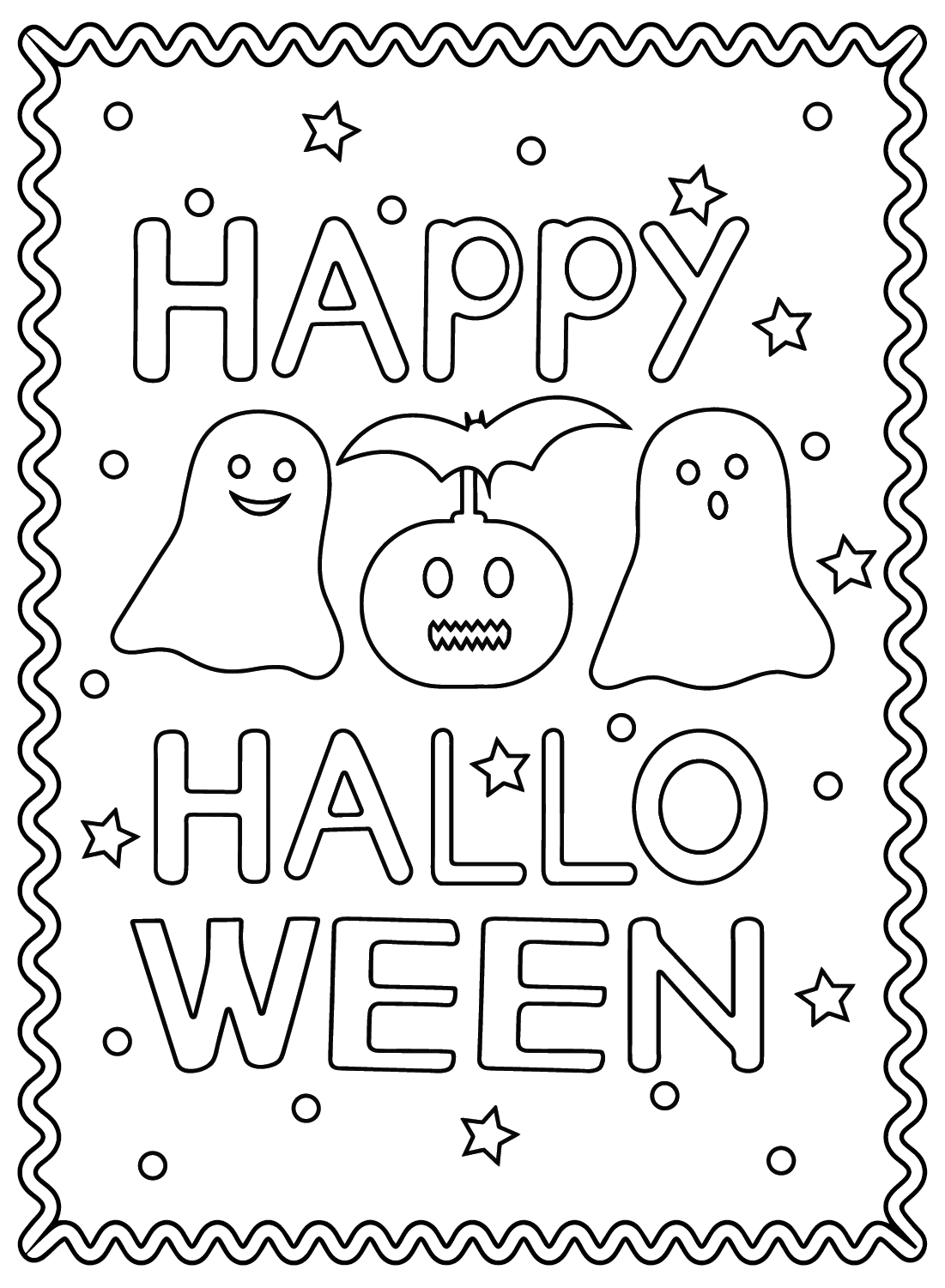 free printable coloring halloween cards
