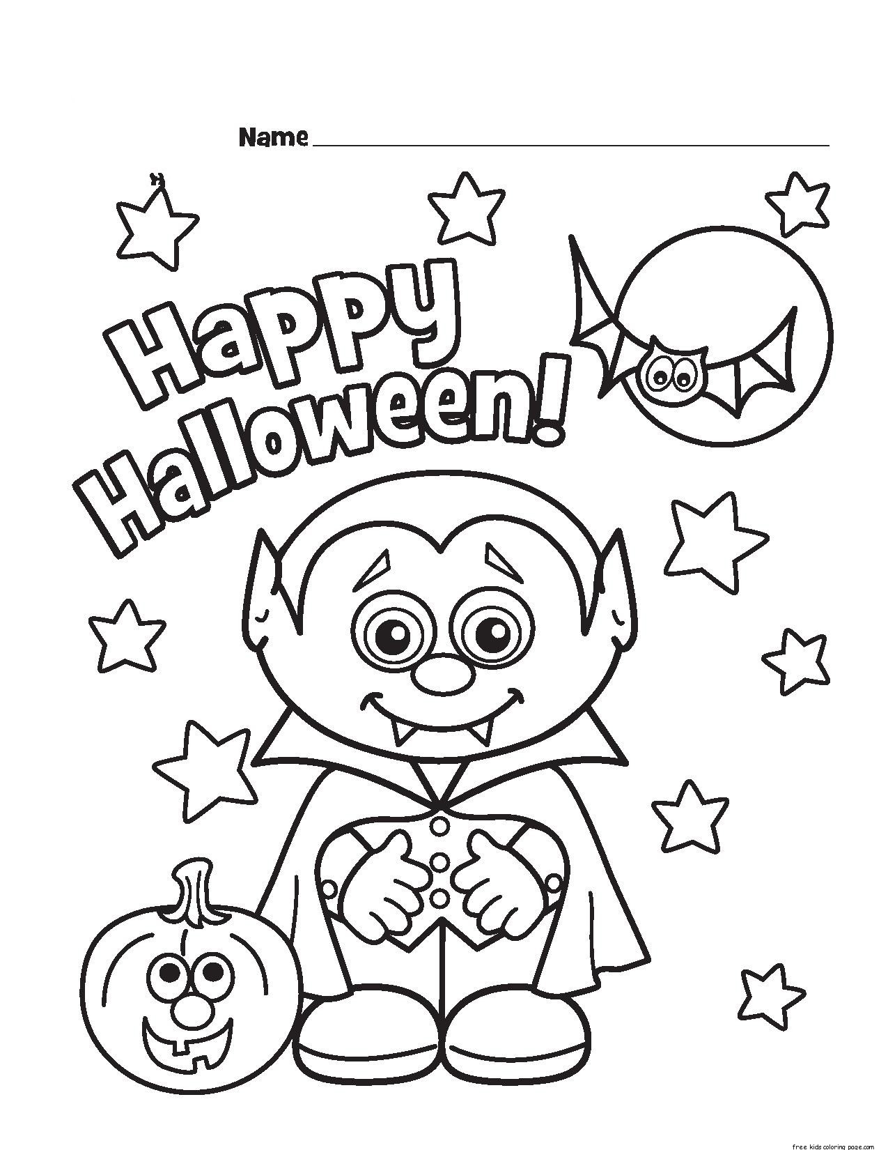 Halloween Little Vampire Printable Coloring Pages Free Printable 