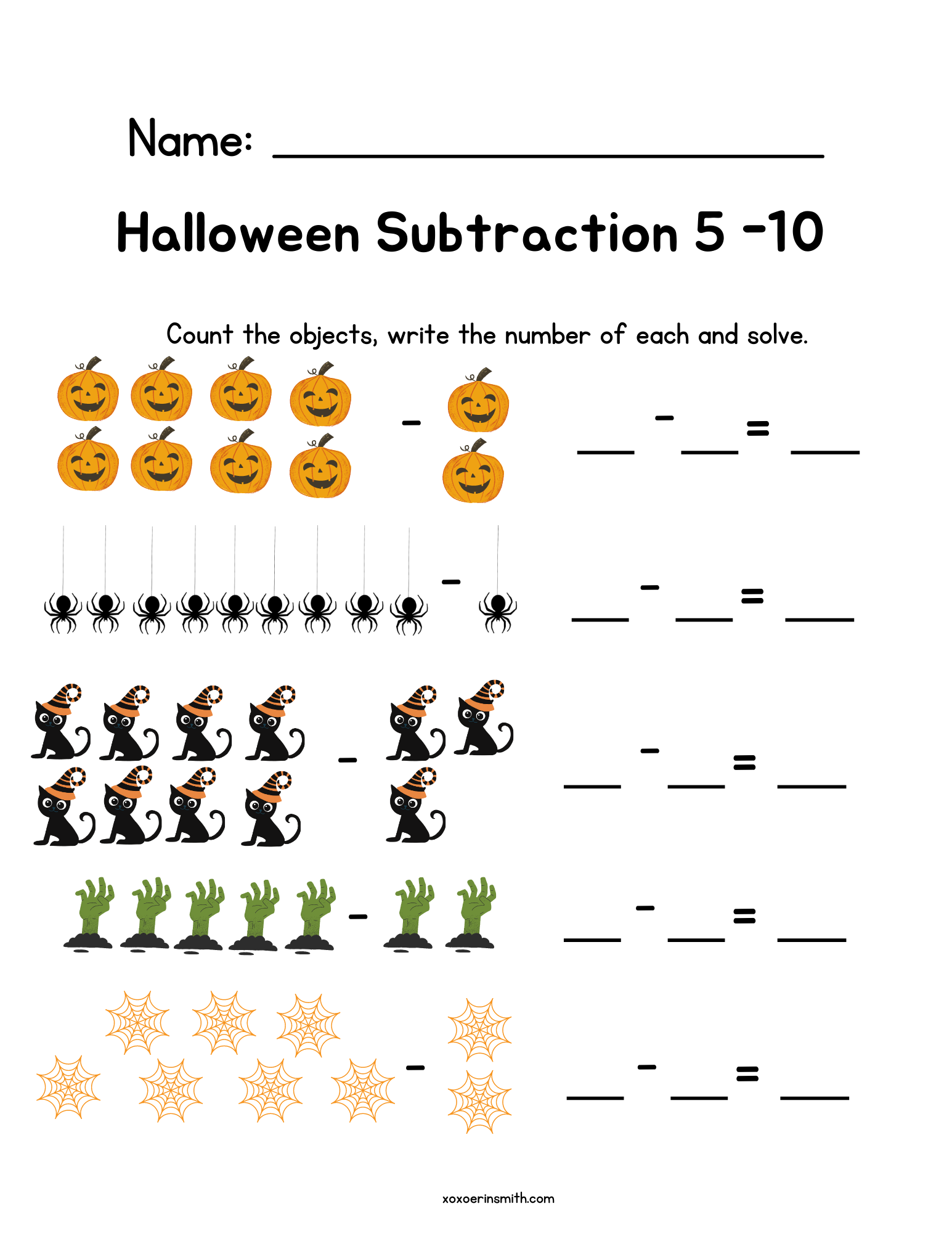 Halloween Math Worksheets Worksheets Library