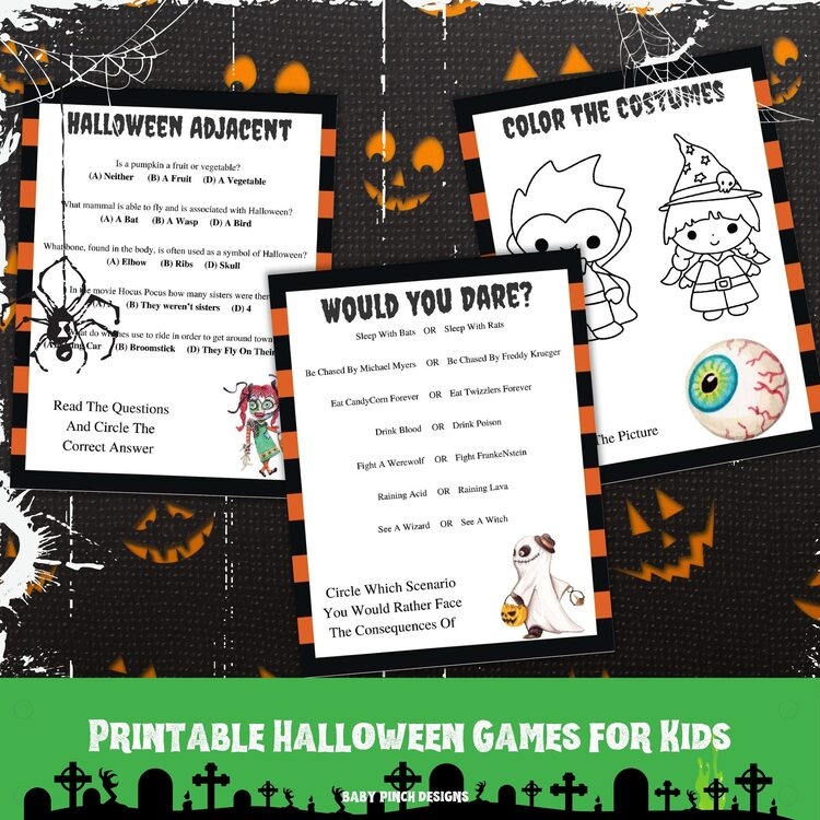 Halloween Printable Games Kids Printable Free Templates