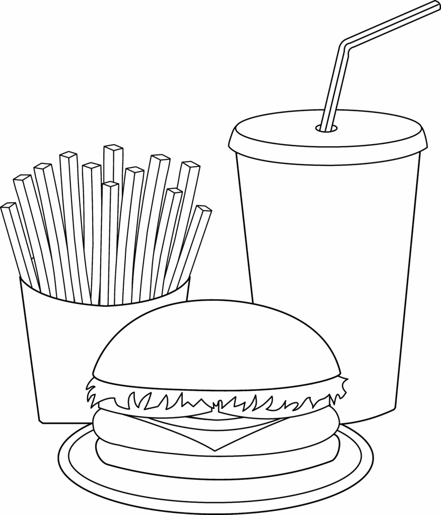 Hamburger Coloring Pages Coloring Home