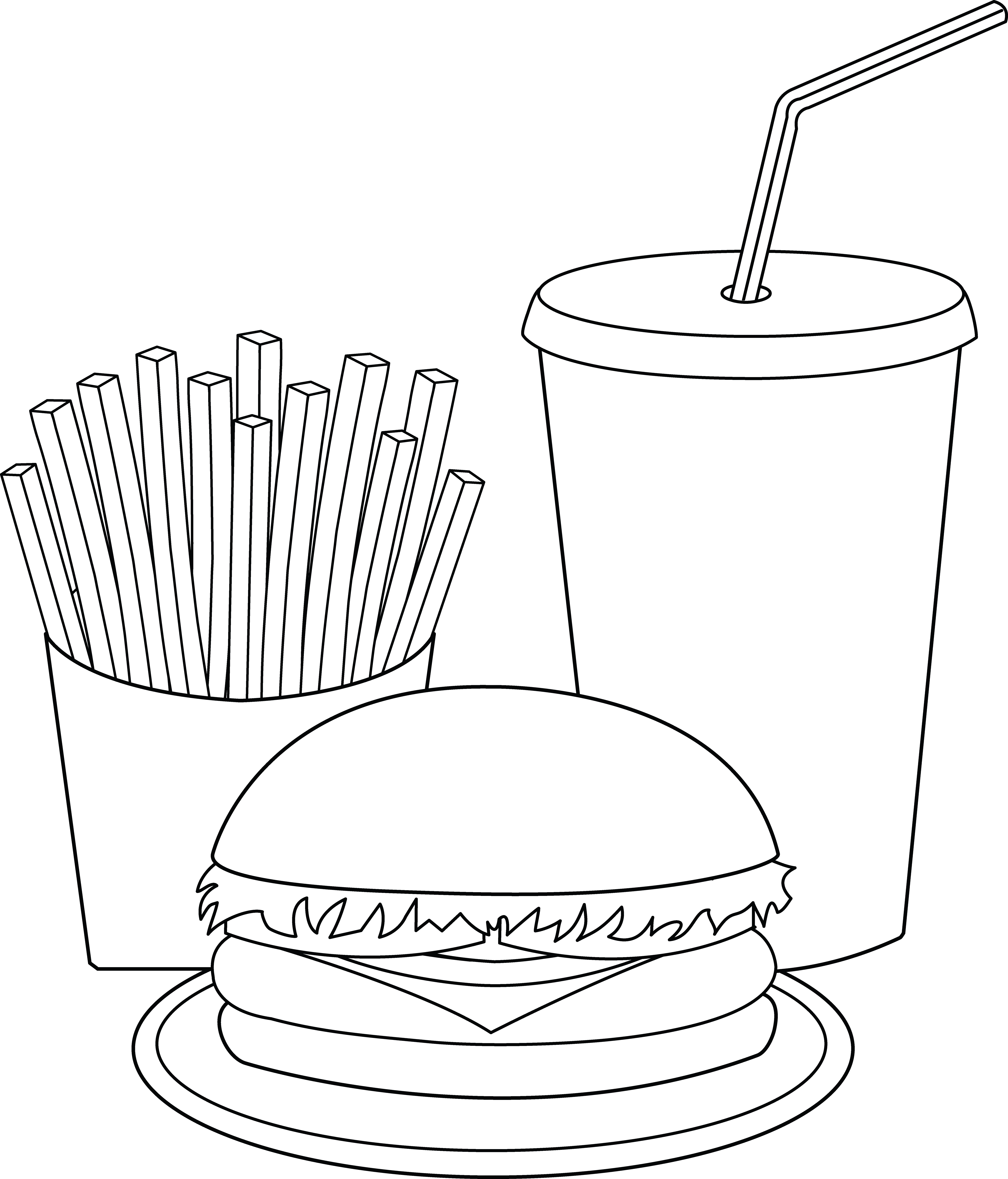 Hamburger Coloring Pages Coloring Home