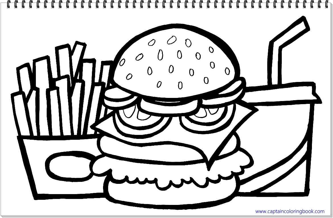 Hamburger Coloring Pages
