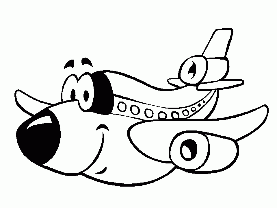 Happy Airplane Coloring Page Free Printable Coloring Pages For Kids