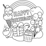 Happy Birthday Color Pages Printable Fun And Creative Ways To Celebrate