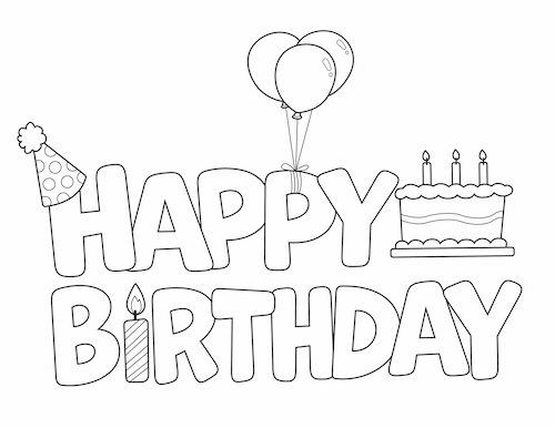 Happy Birthday Coloring Pages Little Bee Family