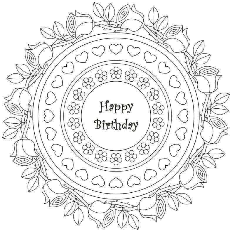 Happy Birthday Coloring Pages Printable Coloring Pages FREE