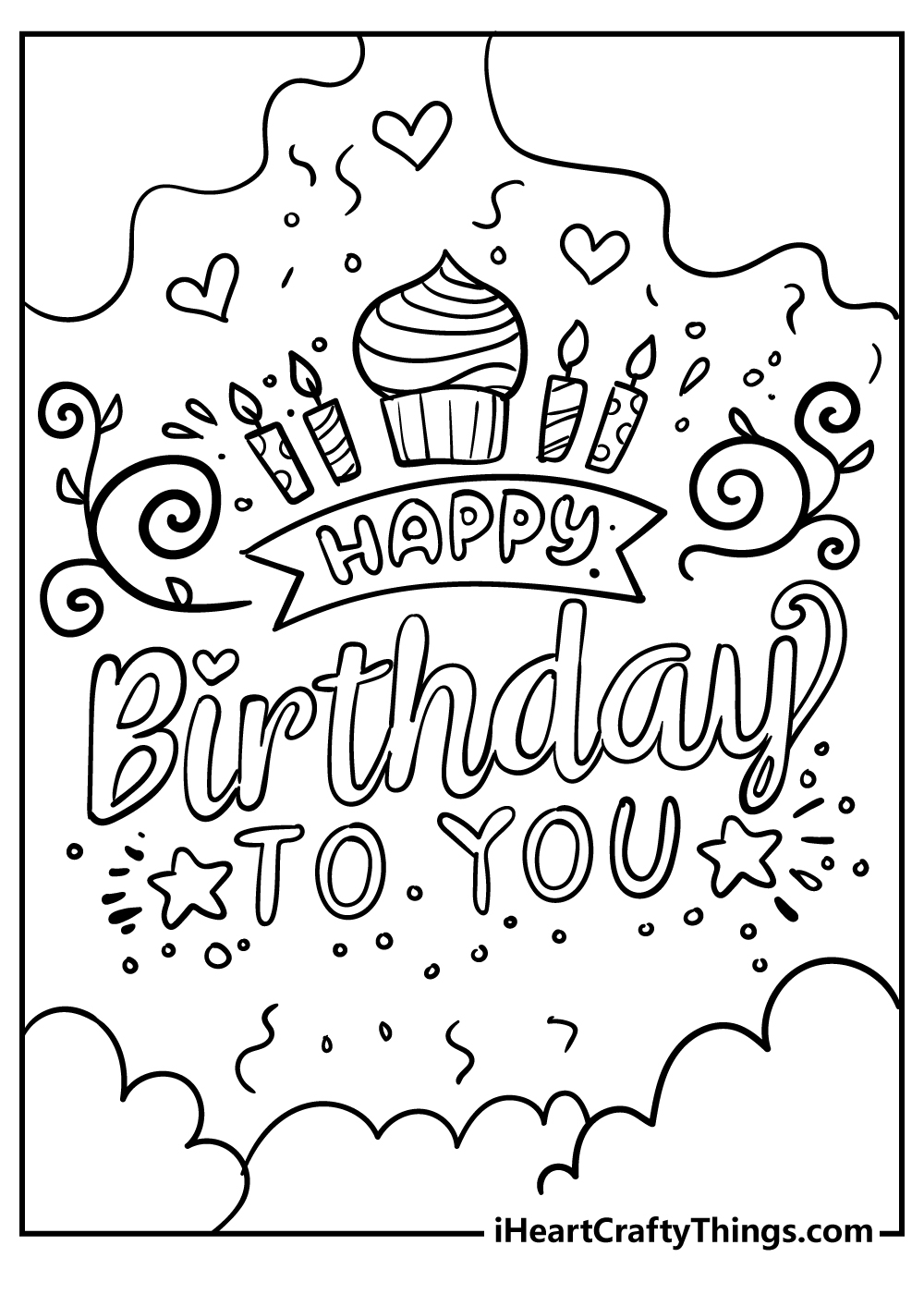 free printable birthday cards to color for grandma