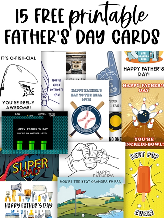 Happy fathers day printable cards featured Mom Envy