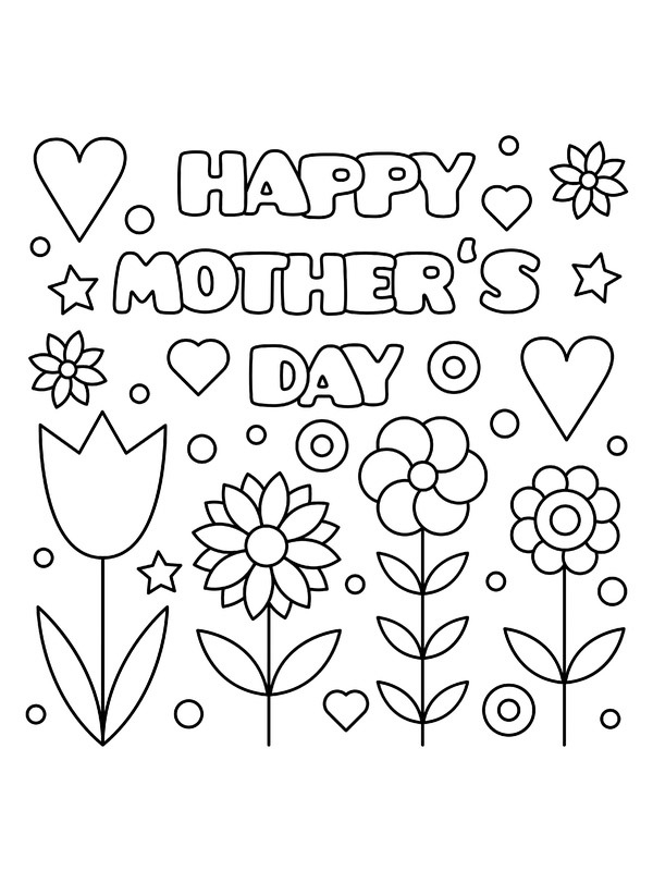 Mothers Day Coloring Pages