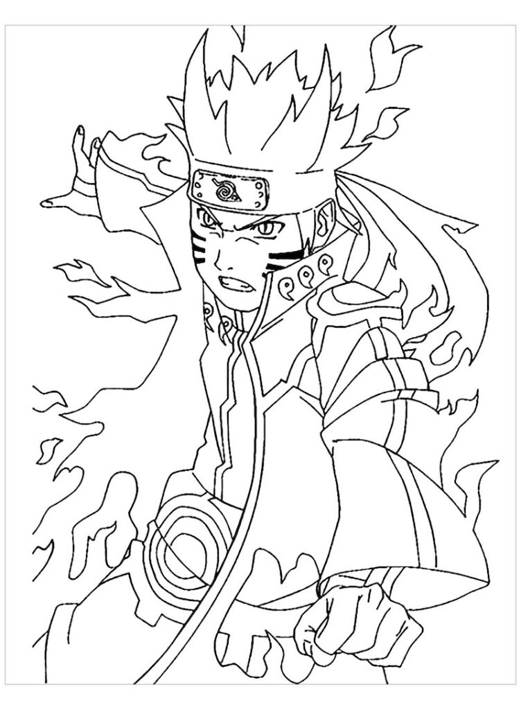Happy Naruto Coloring Page Anime Coloring Pages