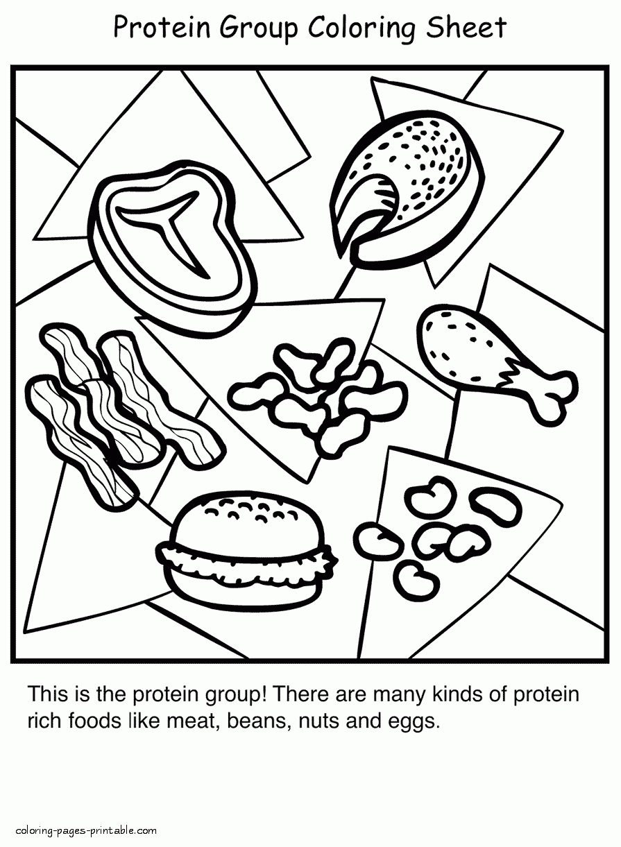Health Coloring Pages Protein Group COLORING PAGES PRINTABLE COM