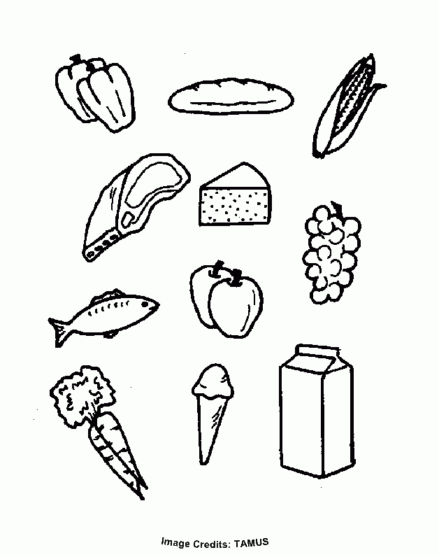 Healthy Food Coloring Pages Coloring Home