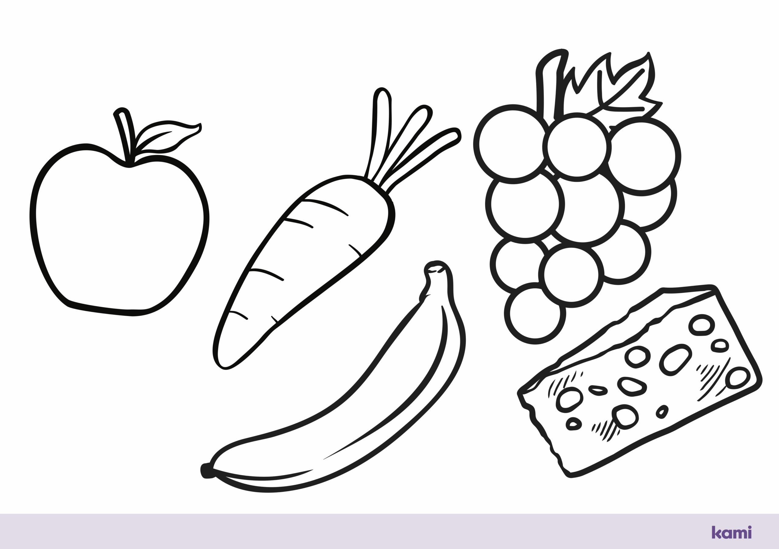 Healthy Food Coloring Pages Coloring Nation