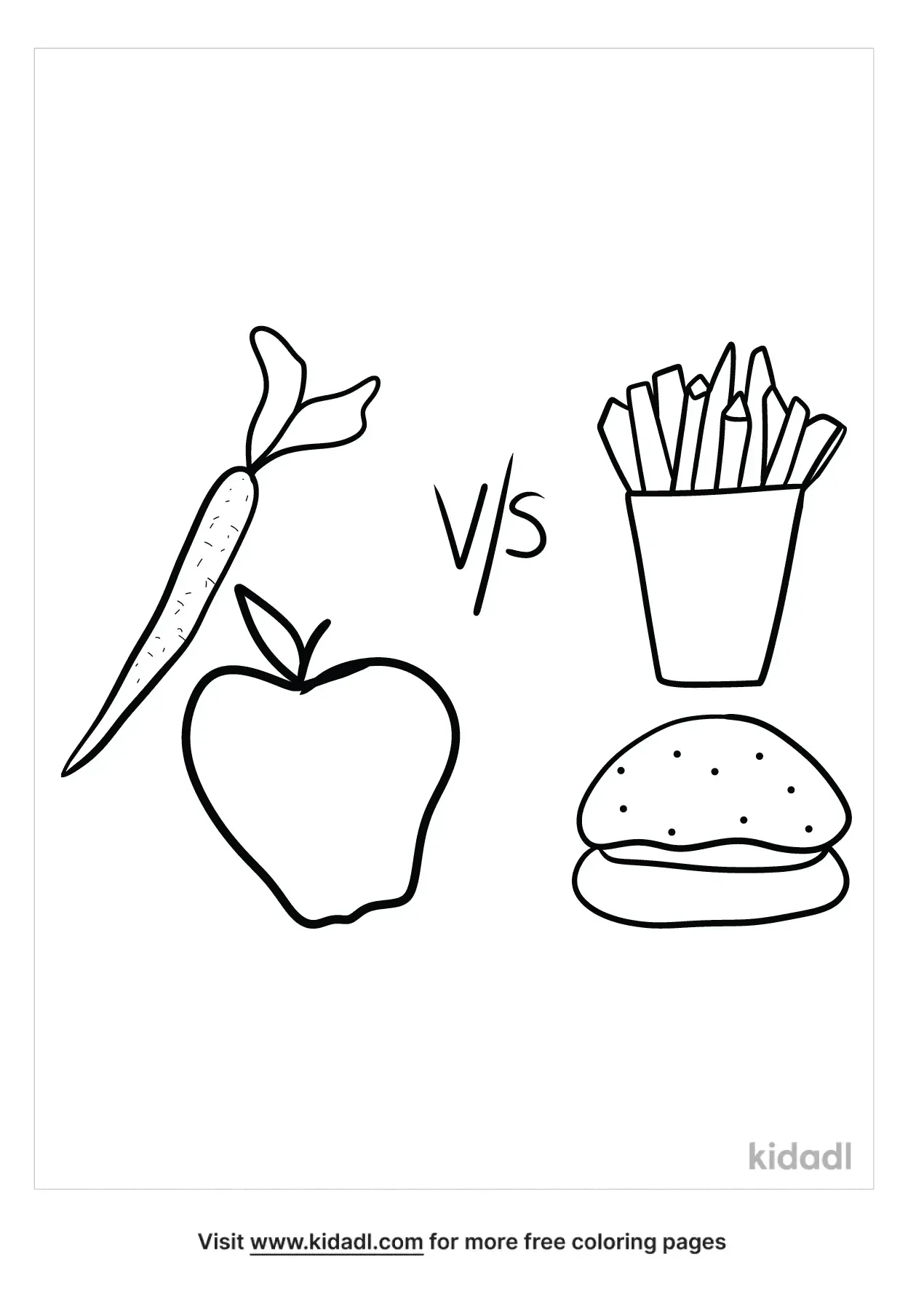 food coloring pages preschool