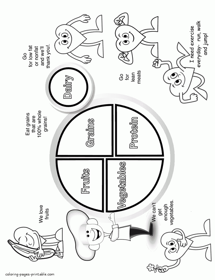 Healthy Food Coloring Pages To Print COLORING PAGES PRINTABLE COM