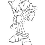 Hedgehog Sonic Coloring Page