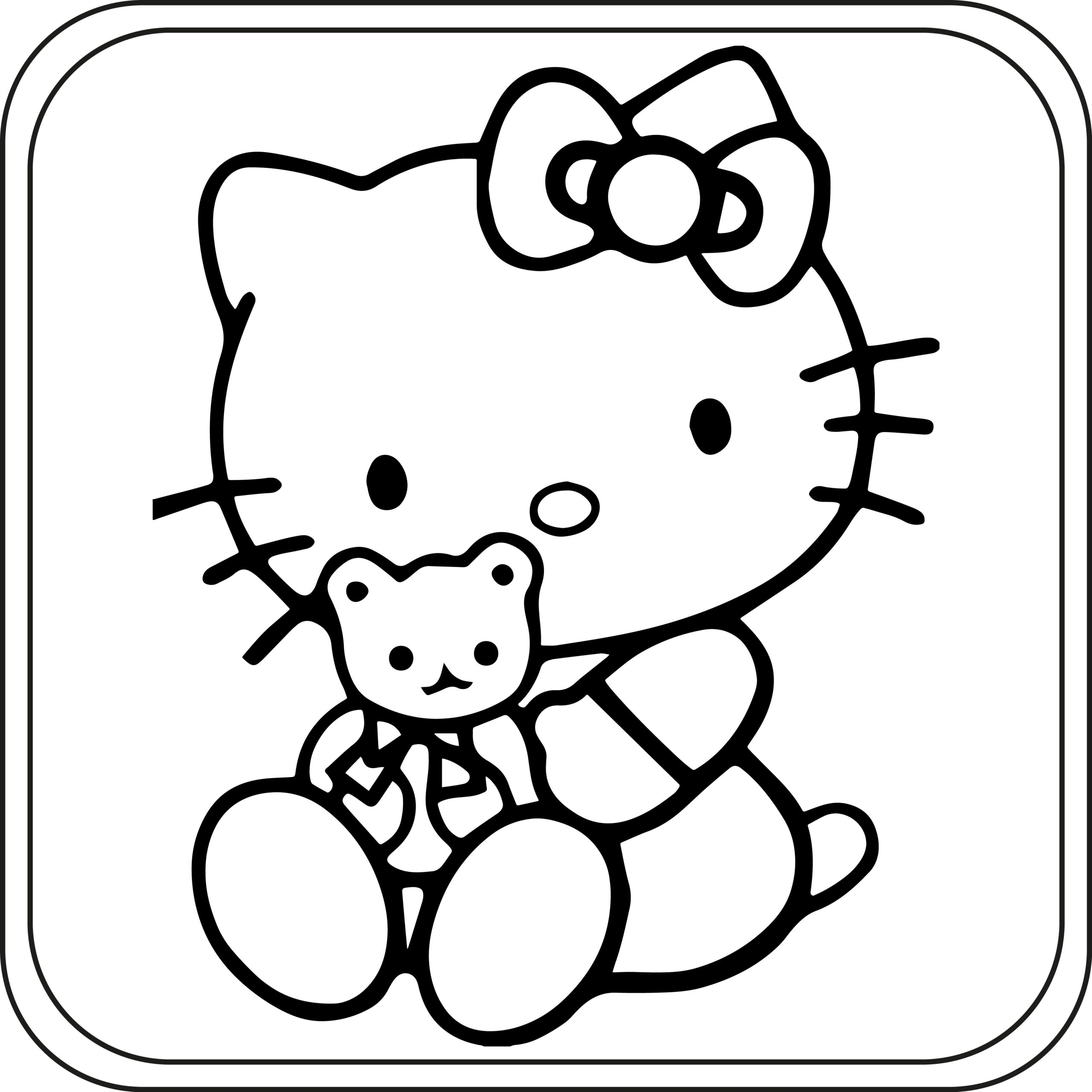 Hello Kitty Beach Coloring Pages