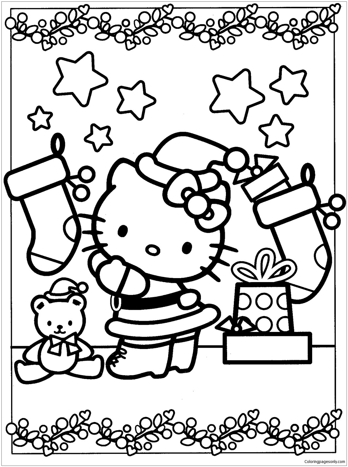 Hello Kitty Christmas 4 Coloring Pages Free Printable Vrogue co