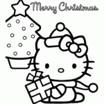 Hello Kitty Christmas Coloring Pages Coloring Home
