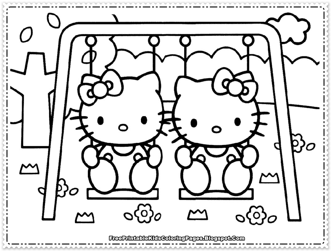 printable coloring pages hello kitty