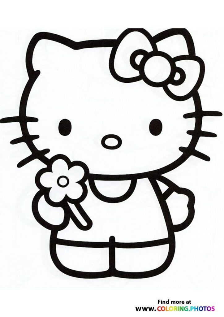 Hello Kitty Coloring Pages For Kids Free And Easy Print Or Download
