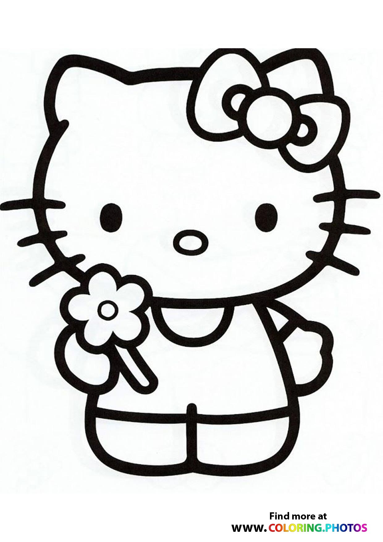 Hello Kitty Coloring Pages For Kids Free And Easy Print Or Download