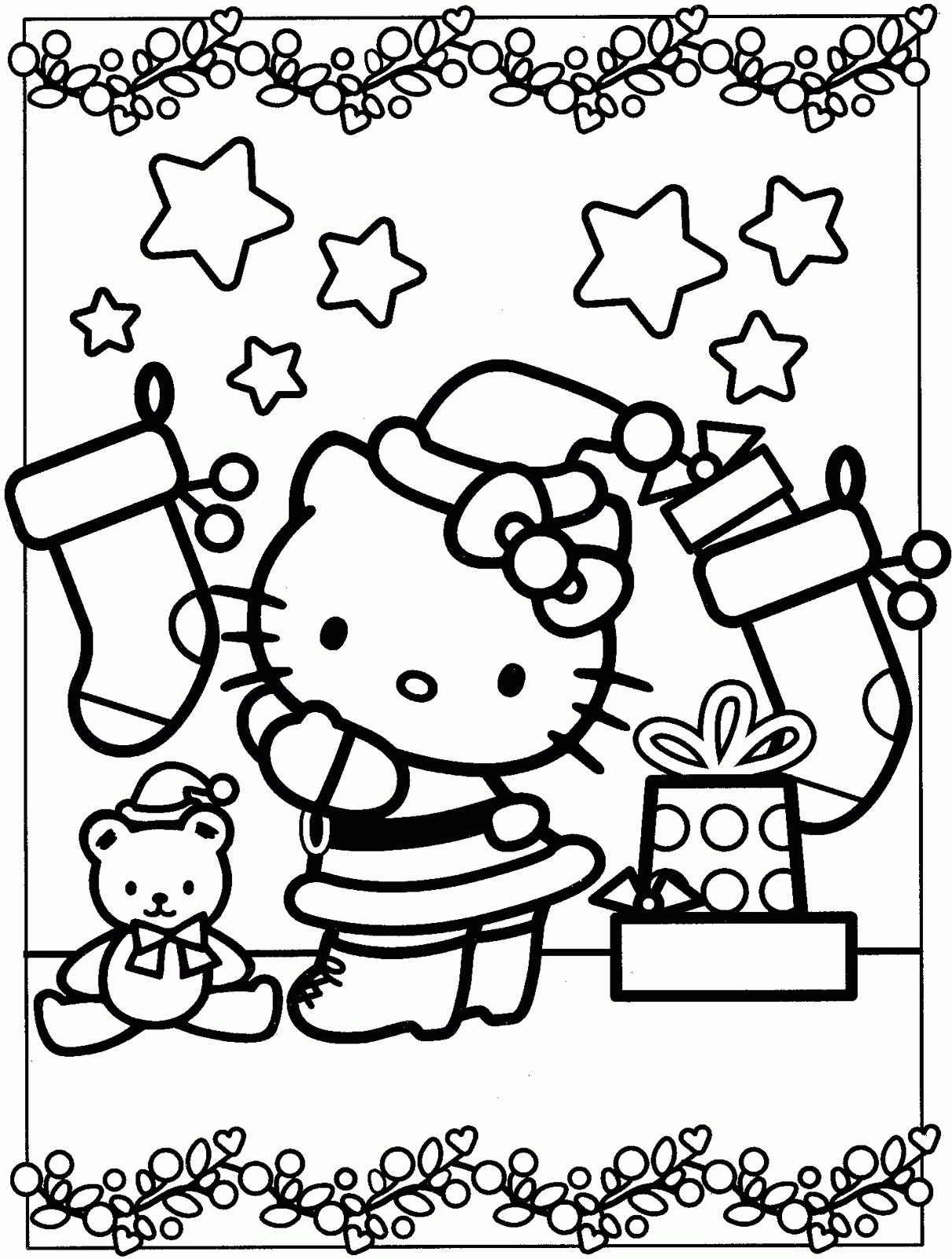 Hello Kitty Coloring Pages Pdf Coloring Home